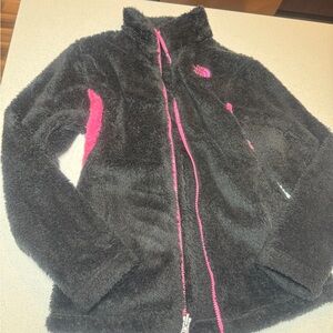 The North Face Black Fleece with Pink Zipper